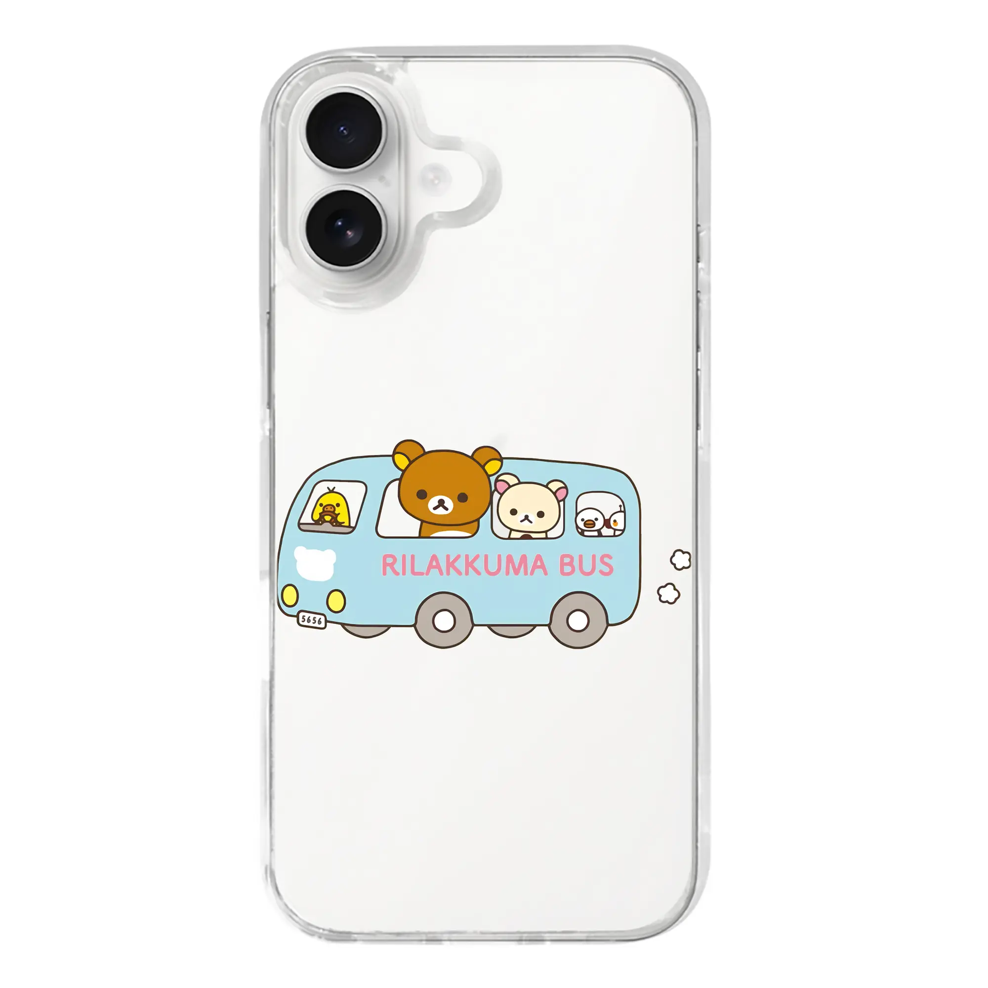 リラックマ (Rilakkuma) グッズ リラックマ (Rilakkuma) - iPhone 17シリーズ 透明スマホケース – 薄型・耐衝撃・精密フィット保護カバー